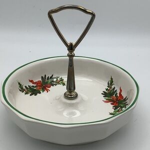 Pfaltzgraff Christmas Heritage Candy Dish with Handle